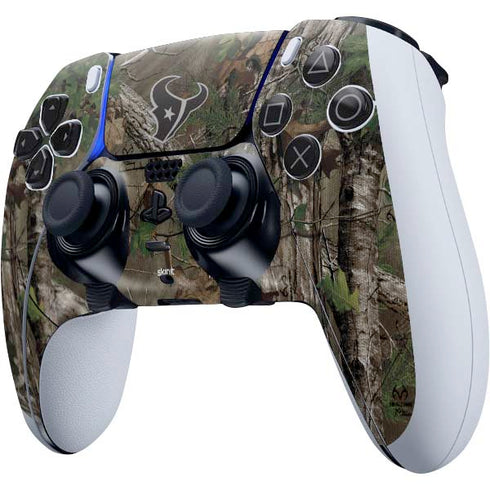NFL Houston Texans Realtree Xtra Green Camo PS5 DualSense Edge Pro Controller Skin