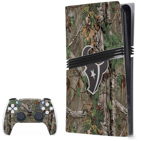 NFL Houston Texans Realtree Xtra Green Camo PlayStation PS5 Skins