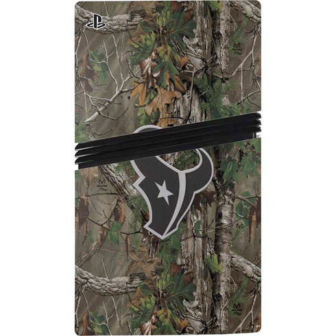 NFL Houston Texans Realtree Xtra Green Camo PS5 Pro Console Skin