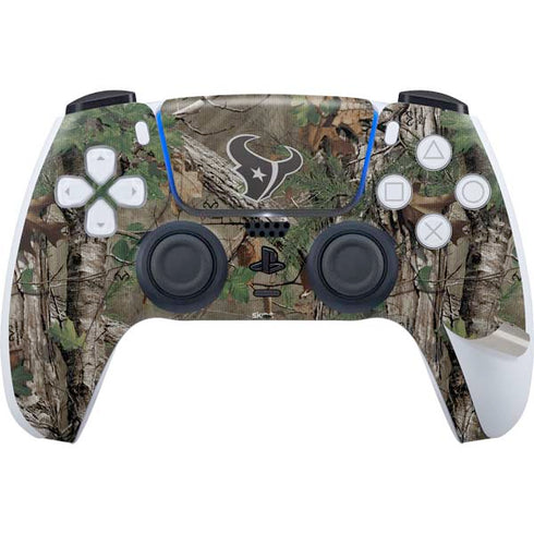 NFL Houston Texans Realtree Xtra Green Camo PS5 Pro Disk Bundle Skin