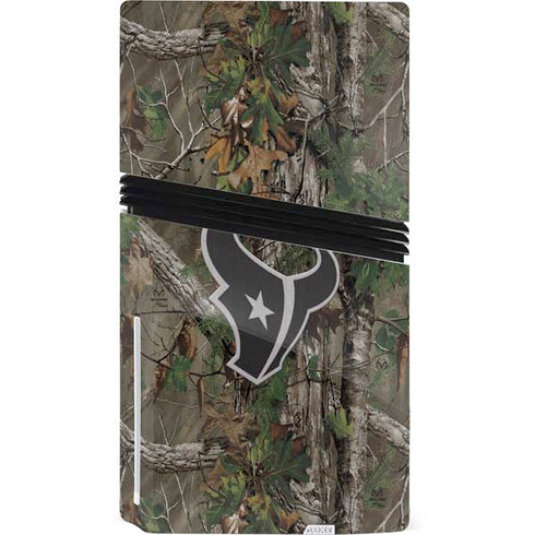 NFL Houston Texans Realtree Xtra Green Camo PS5 Pro Disk Console Skin