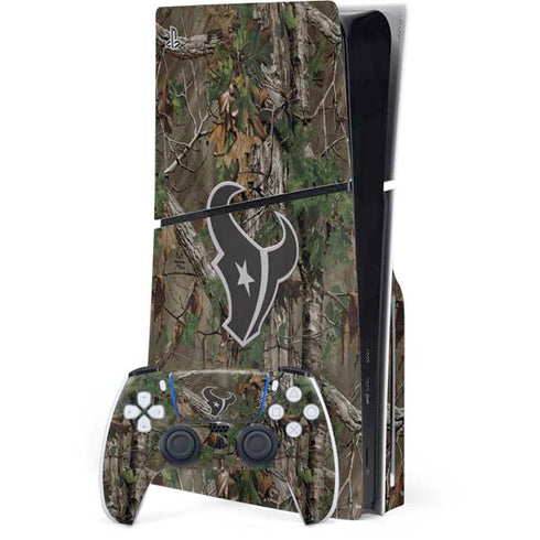 NFL Houston Texans Realtree Xtra Green Camo PlayStation PS5 Skins