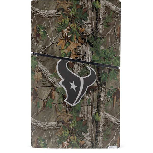 NFL Houston Texans Realtree Xtra Green Camo PS5 Slim Digital Edition Console Skin