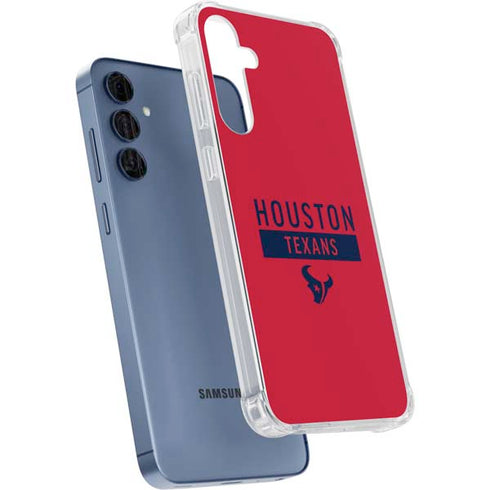 NFL Houston Texans Red Performance Series Galaxy A55 5G Clear Case