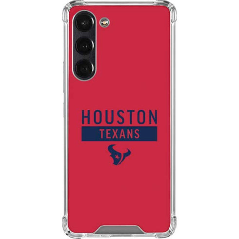 NFL Houston Texans Red Performance Series Galaxy S24 FE Clear Case
