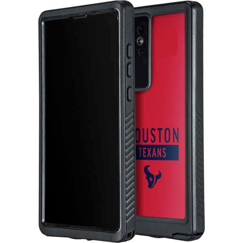NFL Houston Texans Red Performance Series Galaxy S24 Ultra Waterproof Case