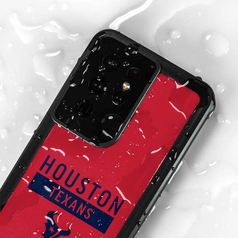 NFL Houston Texans Red Performance Series Galaxy S24 Ultra Waterproof Case