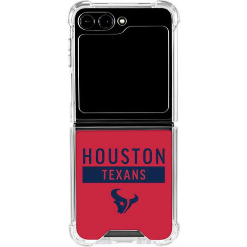 NFL Houston Texans Red Performance Series Galaxy Z Flip6 Clear Case