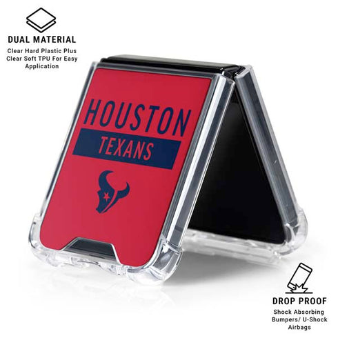 NFL Houston Texans Red Performance Series Galaxy Z Flip6 Clear Case