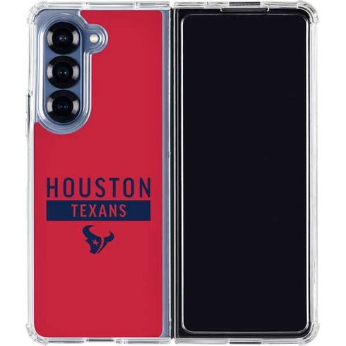 NFL Houston Texans Red Performance Series Galaxy Z Fold6 Clear Case