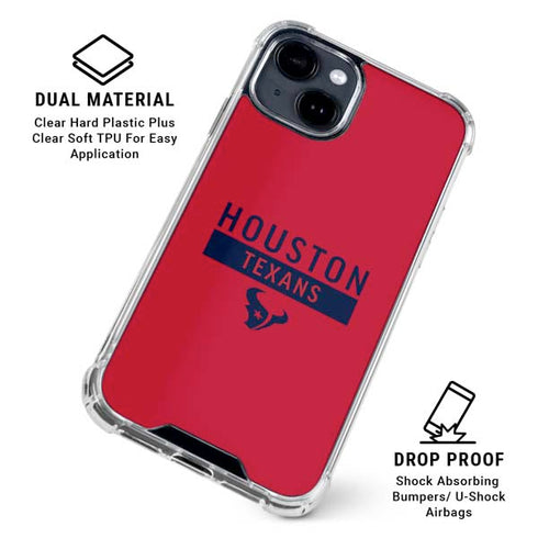 NFL Houston Texans Red Performance Series iPhone 15 Clear Case
