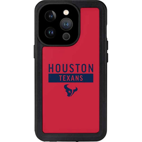NFL Houston Texans Red Performance Series iPhone 15 Pro Waterproof Case