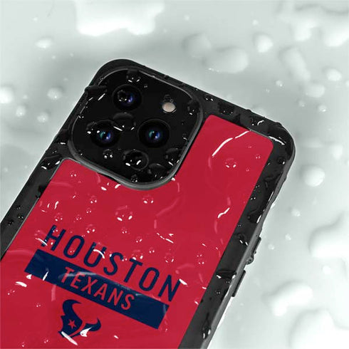 NFL Houston Texans Red Performance Series iPhone 15 Pro Waterproof Case