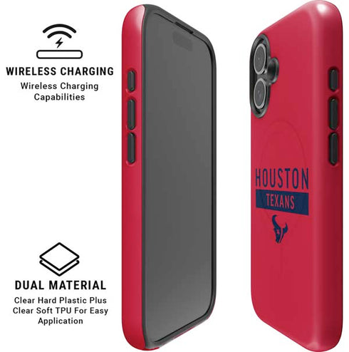 NFL Houston Texans Red Performance Series iPhone 16 Magsafe Impact Case