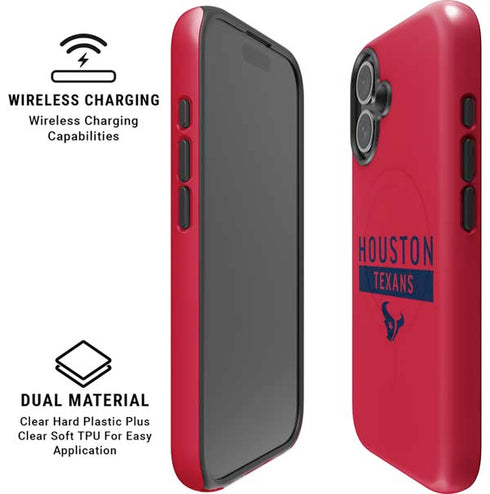 NFL Houston Texans Red Performance Series iPhone 16 Plus Magsafe Impact Case