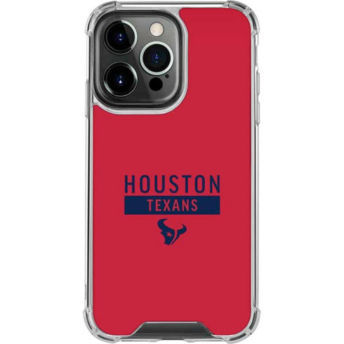 NFL Houston Texans Red Performance Series iPhone 16 Pro Clear Case