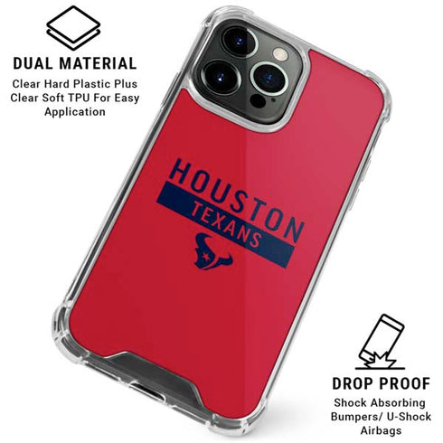 NFL Houston Texans Red Performance Series iPhone 16 Pro Clear Case