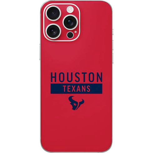 NFL Houston Texans Red Performance Series iPhone 16 Pro Max Skin