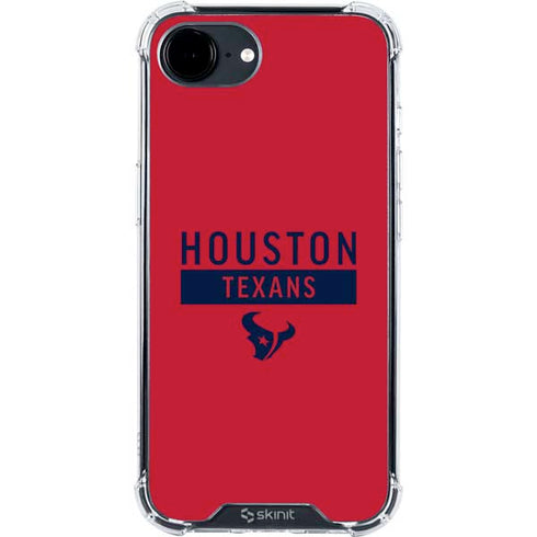 NFL Houston Texans Red Performance Series iPhone 16e Clear Case