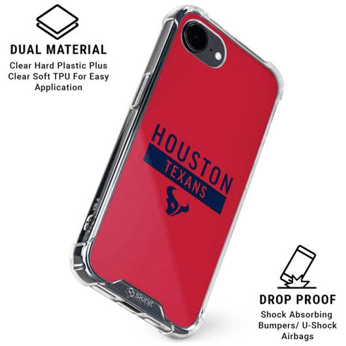 NFL Houston Texans Red Performance Series iPhone 16e Clear Case