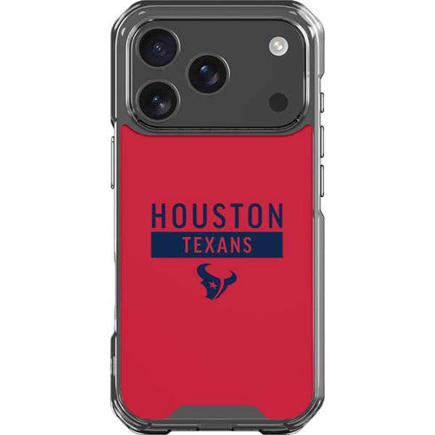 NFL Houston Texans Red Performance Series iPhone 18 Pro Clear Case