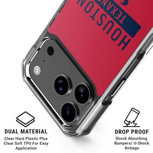 NFL Houston Texans Red Performance Series iPhone 18 Pro Clear Case