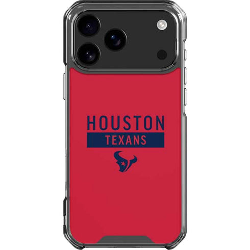 NFL Houston Texans Red Performance Series iPhone 18 Pro Max Clear Case
