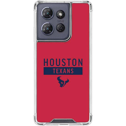 NFL Houston Texans Red Performance Series Moto G Power 5G (2025) Clear Case