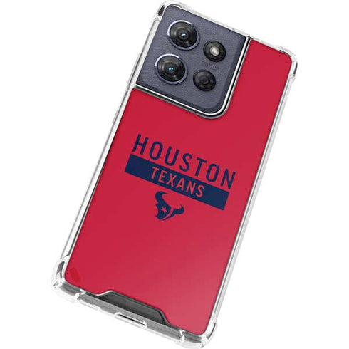 NFL Houston Texans Red Performance Series Moto G Power 5G (2025) Clear Case
