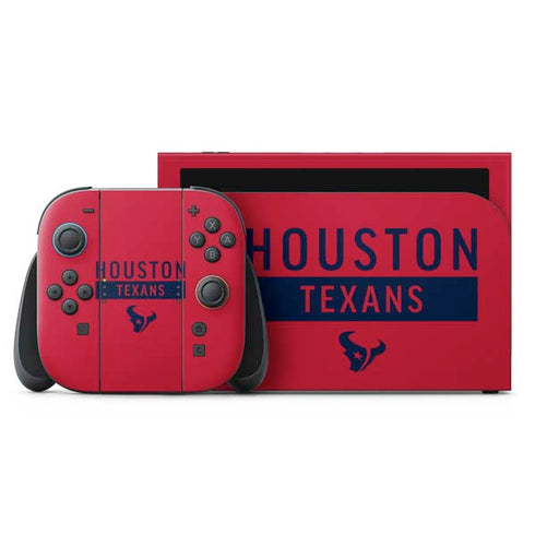 NFL Houston Texans Red Performance Series Nintendo Skins