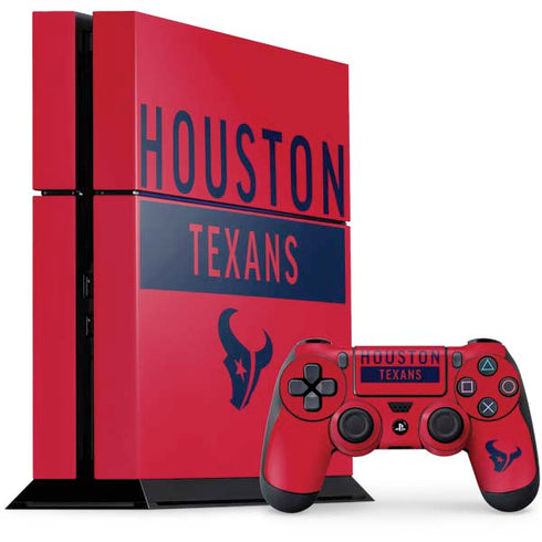 NFL Houston Texans Red Performance Series PS4 Console and Controller Bundle Skin