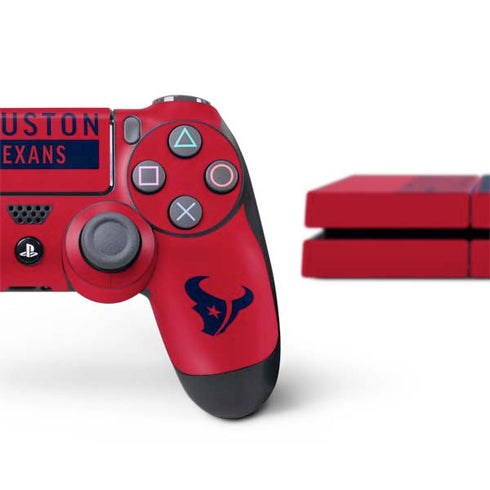 NFL Houston Texans Red Performance Series PS4 Console and Controller Bundle Skin