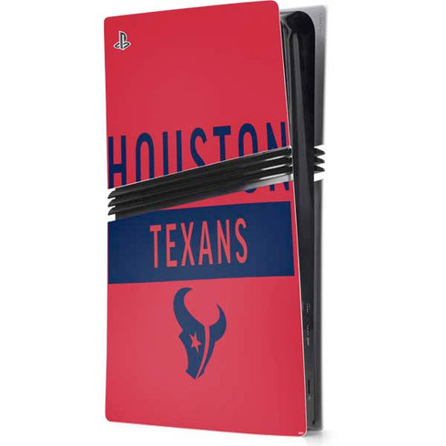 NFL Houston Texans Red Performance Series PS5 Pro Console Skin