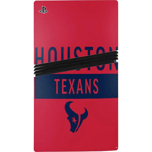 NFL Houston Texans Red Performance Series PS5 Pro Console Skin