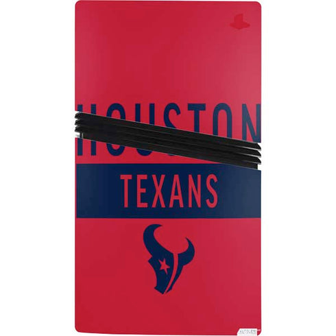 NFL Houston Texans Red Performance Series PS5 Pro Console Skin