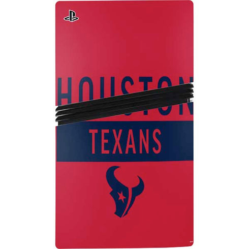 NFL Houston Texans Red Performance Series PS5 Pro Disk Console Skin
