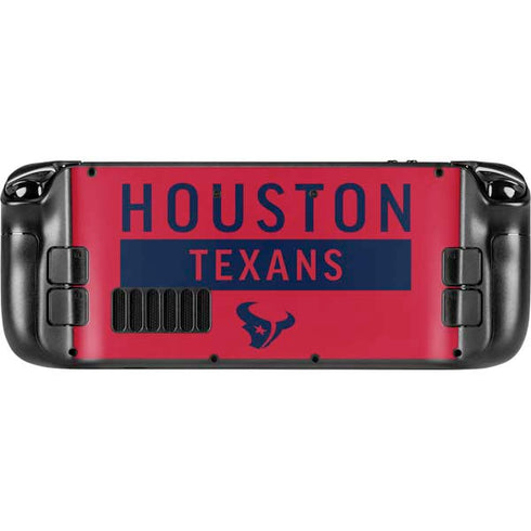 NFL Houston Texans Red Performance Series Steam Deck Handheld Gaming Computer Skin