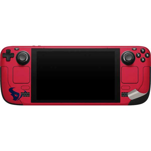 NFL Houston Texans Red Performance Series Steam Deck Handheld Gaming Computer Skin