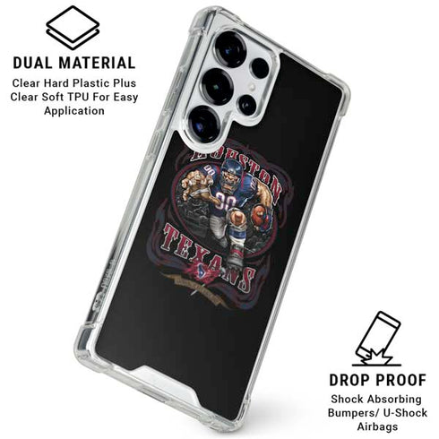 Liquid Blue NFL Houston Texans Running Back Galaxy S25 Ultra Clear Case