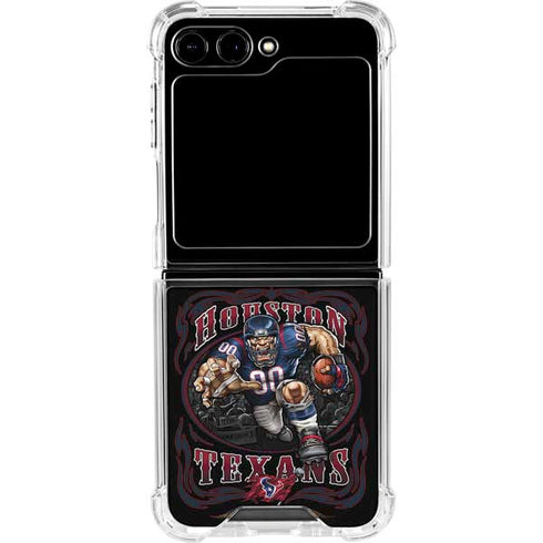 Liquid Blue NFL Houston Texans Running Back Galaxy Z Flip6 Clear Case
