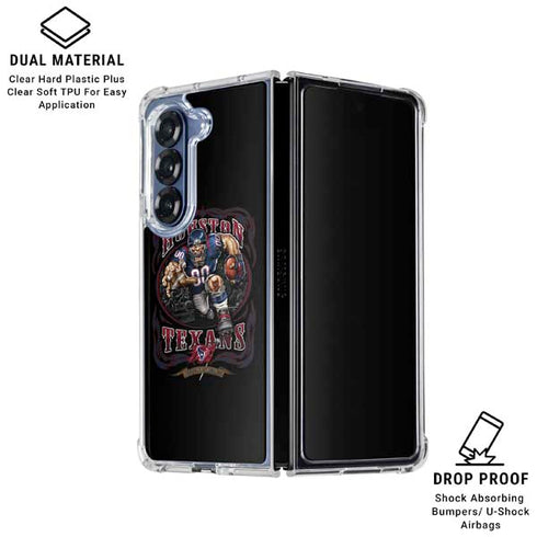 Liquid Blue NFL Houston Texans Running Back Galaxy Z Fold6 Clear Case