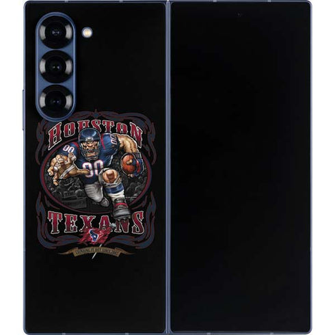 Liquid Blue NFL Houston Texans Running Back Galaxy Z Fold6 Skin