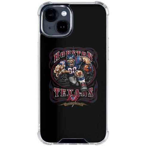 Liquid Blue NFL Houston Texans Running Back iPhone 15 Clear Case