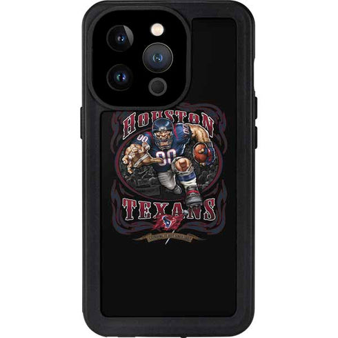 Liquid Blue NFL Houston Texans Running Back iPhone 15 Pro Waterproof Case
