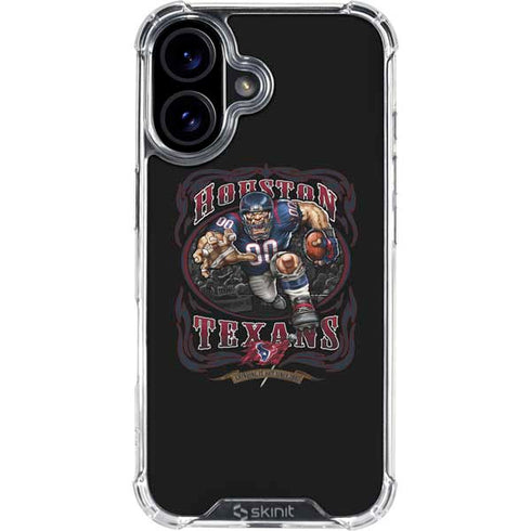 Liquid Blue NFL Houston Texans Running Back iPhone 16 Plus Clear Case