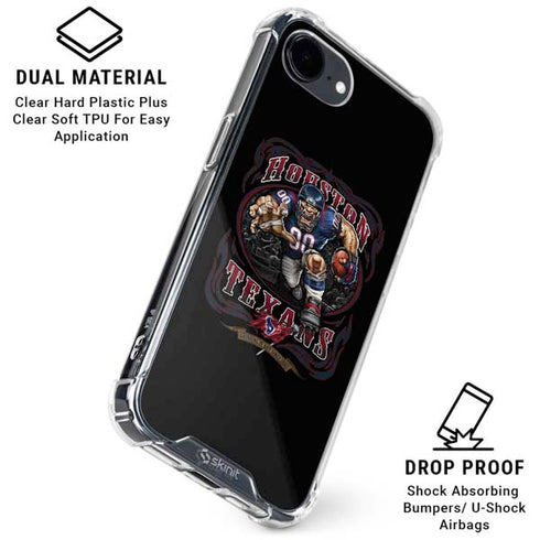 Liquid Blue NFL Houston Texans Running Back iPhone 16e Clear Case