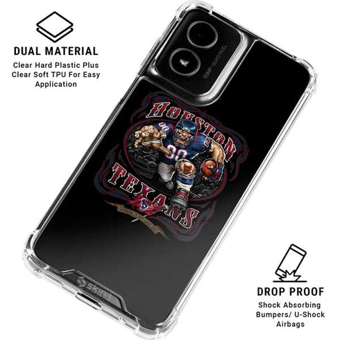 Liquid Blue NFL Houston Texans Running Back Moto G Power 5G (2024) Clear Case