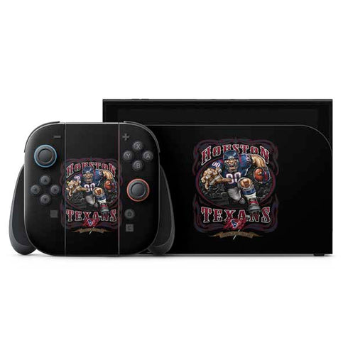 Liquid Blue NFL Houston Texans Running Back Nintendo Switch 2 (2025) with Joy-Con Skin