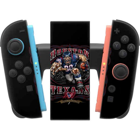 Liquid Blue NFL Houston Texans Running Back Nintendo Switch 2 (2025) Joy-Con Controller Skin