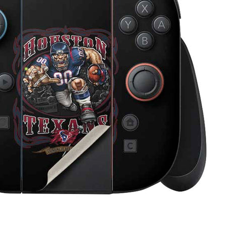 Liquid Blue NFL Houston Texans Running Back Nintendo Switch 2 (2025) Joy-Con Controller Skin